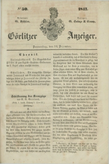 Görlitzer Anzeiger. 1847, № 50 (16 Dezember) + dod.