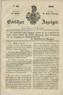 Görlitzer Anzeiger. 1847, № 52 (30 Dezember) + dod.