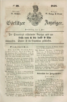 Görlitzer Anzeiger. 1848, № 19 (4 Mai) + dod.