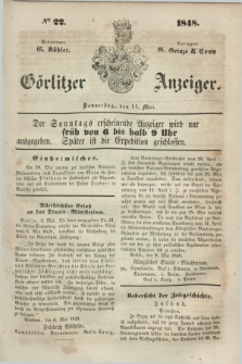 Görlitzer Anzeiger. 1848, № 22 (11 Mai) + dod.