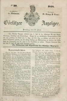 Görlitzer Anzeiger. 1848, № 39 (20 Juni)