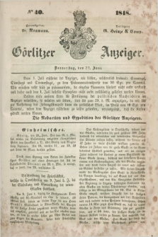 Görlitzer Anzeiger. 1848, № 40 (22 Juni) + dod.