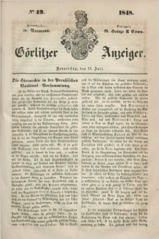 Görlitzer Anzeiger. 1848, № 49 (13 Juli) + dod.