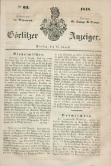 Görlitzer Anzeiger. 1848, № 63 (15 August)