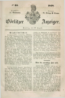 Görlitzer Anzeiger. 1848, № 65 (20 August) + dod.