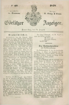 Görlitzer Anzeiger. 1848, № 67 (24 August) + dod.