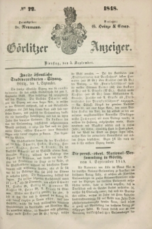 Görlitzer Anzeiger. 1848, № 72 (5 September)
