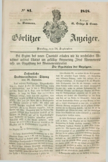 Görlitzer Anzeiger. 1848, № 81 (26 September)