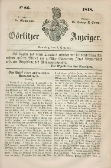Görlitzer Anzeiger. 1848, № 86 (8 October)