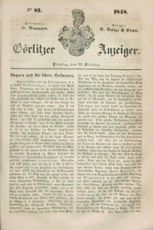 Görlitzer Anzeiger. 1848, № 87 (10 October)