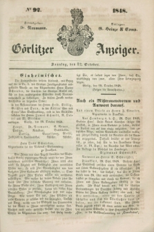 Görlitzer Anzeiger. 1848, № 92 (22 October) + dod.