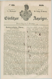 Görlitzer Anzeiger. 1848, № 115 (14 December) + dod.