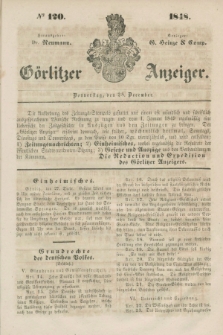 Görlitzer Anzeiger. 1848, № 120 (28 December)