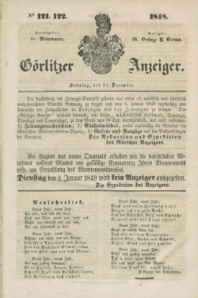 Görlitzer Anzeiger. 1848, № 121/122 (31 December) + dod.