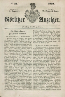Görlitzer Anzeiger. 1849, № 19 (13 Februar)