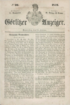 Görlitzer Anzeiger. 1849, № 20 (15 Februar) + dod.