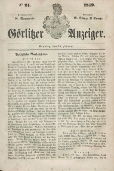 Görlitzer Anzeiger. 1849, № 24 (25 Februar)