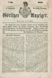 Görlitzer Anzeiger. 1849, № 38 (29 März) + dod.