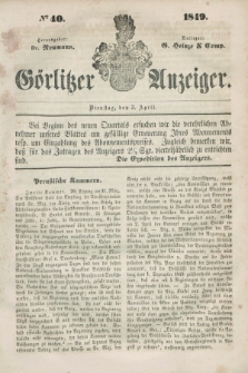 Görlitzer Anzeiger. 1849, № 40 (3 April)