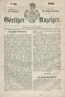 Görlitzer Anzeiger. 1849, № 45 (15 April)