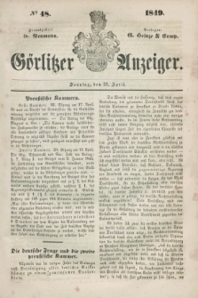 Görlitzer Anzeiger. 1849, № 48 (22 April)