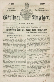 Görlitzer Anzeiger. 1849, № 63 (27 Mai)