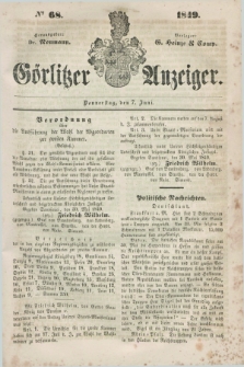 Görlitzer Anzeiger. 1849, № 68 (7 Juni) + dod.