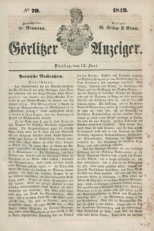Görlitzer Anzeiger. 1849, № 70 (12 Juni)