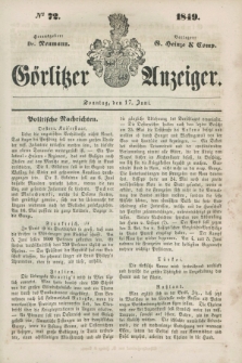 Görlitzer Anzeiger. 1849, № 72 (17 Juni)