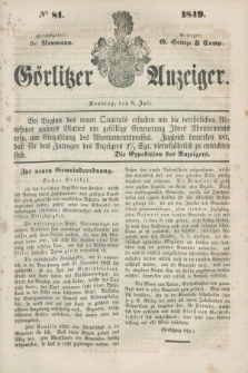 Görlitzer Anzeiger. 1849, № 81 (8 Juli)