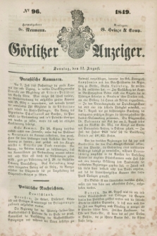 Görlitzer Anzeiger. 1849, № 96 (12 August)