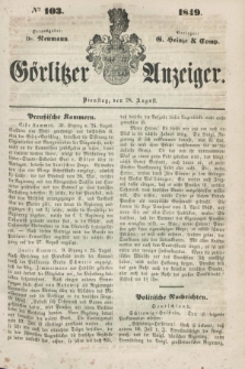 Görlitzer Anzeiger. 1849, № 103 (28 August)