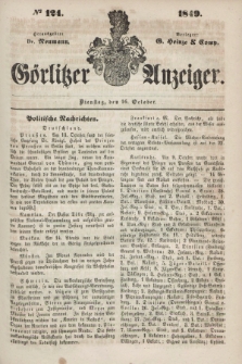 Görlitzer Anzeiger. 1849, № 124 (16 October)