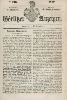 Görlitzer Anzeiger. 1849, № 126 (21 October)