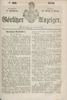 Görlitzer Anzeiger. 1849, № 134 (8 November) + dod.
