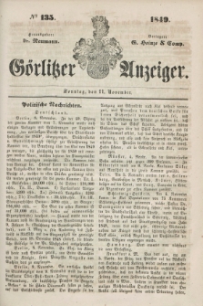 Görlitzer Anzeiger. 1849, № 135 (11 November)