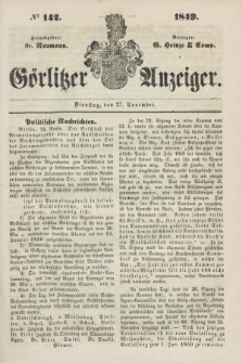 Görlitzer Anzeiger. 1849, № 142 (27 November)