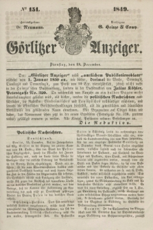 Görlitzer Anzeiger. 1849, № 151 (18 December)