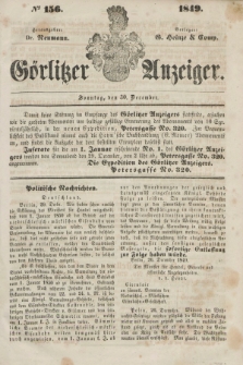 Görlitzer Anzeiger. 1849, № 156 (30 December)
