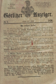 Görlitzer Anzeiger. 1850, № 1 (1 Januar)