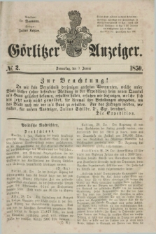 Görlitzer Anzeiger. 1850, № 2 (3 Januar) + dod.