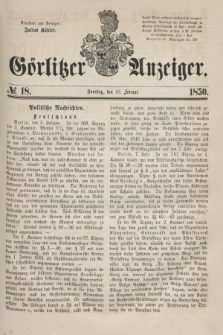 Görlitzer Anzeiger. 1850, № 18 (10 Februar) + dod.