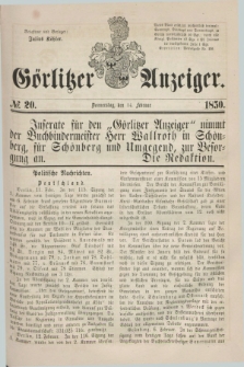 Görlitzer Anzeiger. 1850, № 20 (14 Februar) + dod.