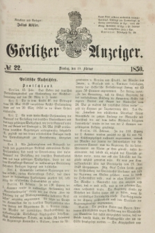Görlitzer Anzeiger. 1850, № 22 (19 Februar)