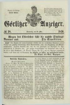 Görlitzer Anzeiger. 1850, № 38 (28 März) + dod.