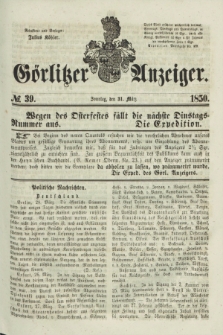 Görlitzer Anzeiger. 1850, № 39 (31 März) + dod.