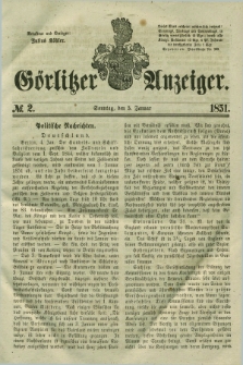 Görlitzer Anzeiger. 1851, № 2 (5 Januar) + dod.