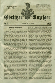 Görlitzer Anzeiger. 1851, № 3 (7 Januar)
