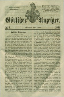 Görlitzer Anzeiger. 1851, № 4 (9 Januar) + dod.