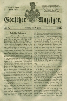 Görlitzer Anzeiger. 1851, № 8 (19 Januar)